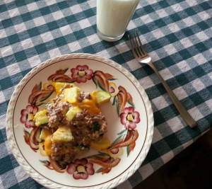 Squash Casserole on the plate