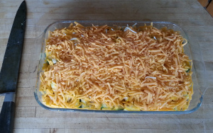 Squash Casserole ready for the oven